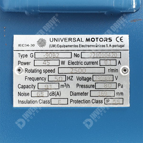 Photo of Universal Force Ventilation Fan for 90 Frame Aluminium Motor, 400V 3ph