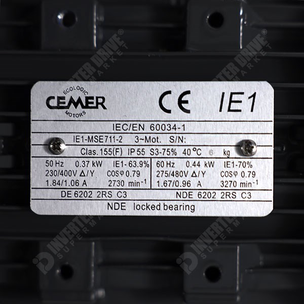 Photo of Vascat 34.4kW (46HP) x 1825RPM AC Vector Motor, IP23, B3,132 Frame