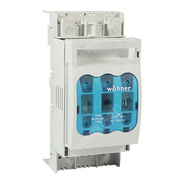 Photo of Wohner 3 Pole NH000 Bus Mount Fuse Holder/off-Load Isolator to 125A