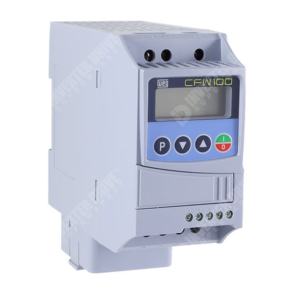 Photo of WEG CFW100 IP20 0.75kW 230V 1ph to 3ph AC Inverter Drive, Unfiltered