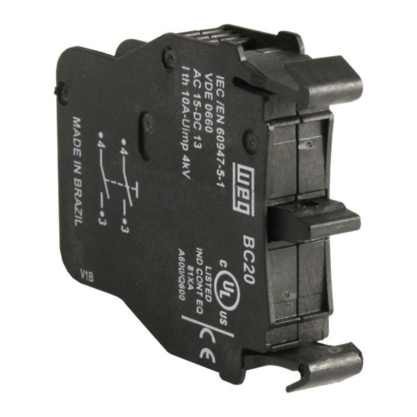 Photo of WEG CSW-BC20 - Contact Block, Double, 2 x NO
