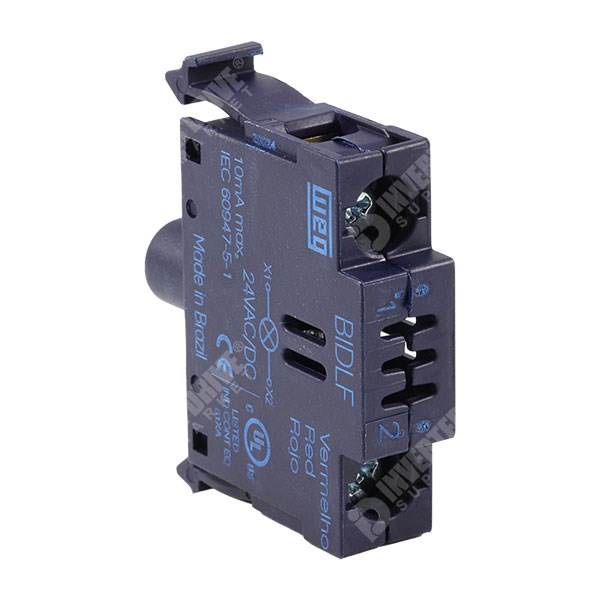 Photo of WEG CSW LED illumination Block, 24VAC/DC, Red, Flange Mount