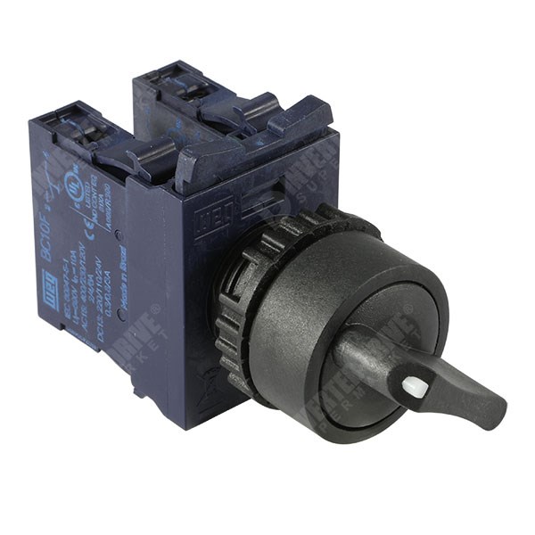 Photo of WEG CSW 3 Position Selector Switch, 45&#176;, 22mm with Flange and Normally Open Contacts