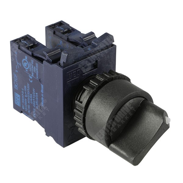 Photo of WEG CSW 3 Position Selector Switch, 45&#176;, 22mm with Flange and Normally Open Contacts