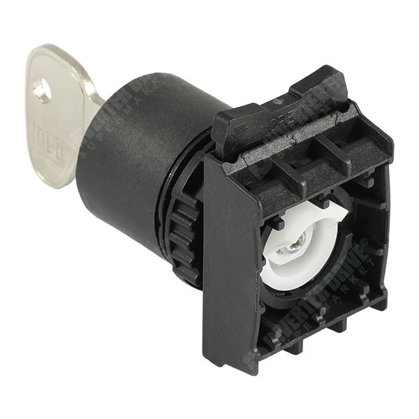 Photo of WEG SPARE CSW-CY2F45 - 22mm Selector Switch Knob with Key, 2 Fixed