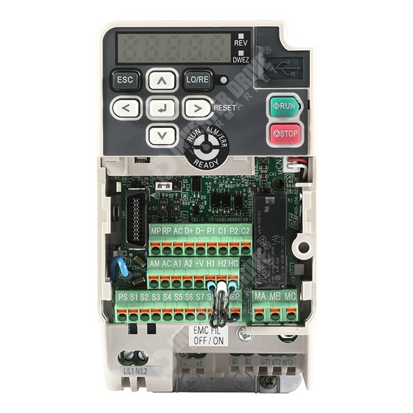 Photo of Yaskawa GA500 IP20 0.55kW/0.75kW 230V 1ph to 3ph AC Inverter Drive, DBr, STO, C1 EMC