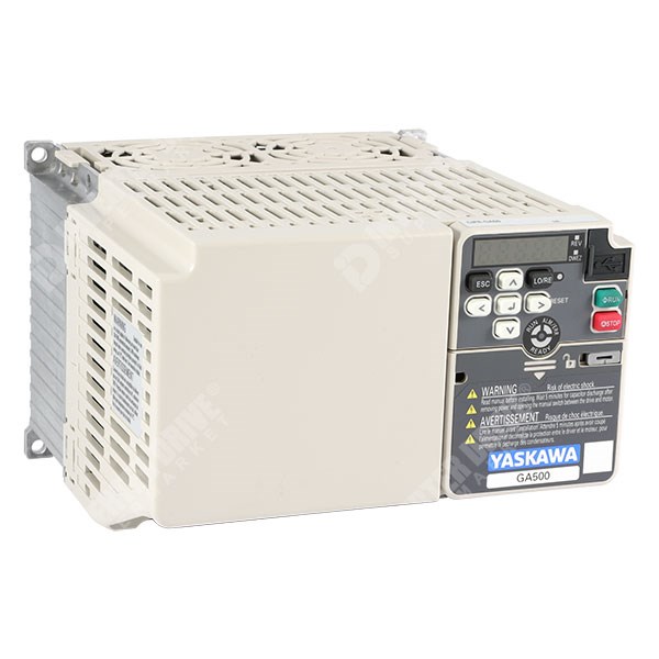 Photo of Yaskawa GA500 IP20 4kW 230V 1ph to 3ph AC Inverter Drive, DBr, STO, Unfiltered