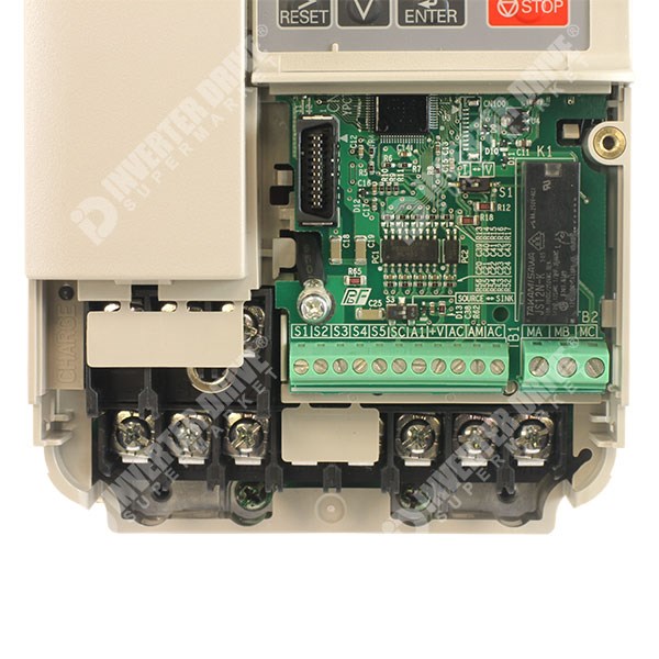 Photo of Yaskawa J1000 IP20 0.2kW/0.4kW 400V 3ph AC Inverter Drive, DBr, Unfiltered
