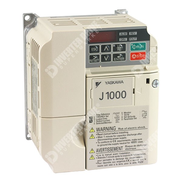 Photo of Yaskawa J1000 IP20 0.4kW/0.75kW 400V 3ph AC Inverter Drive, DBr, Unfiltered